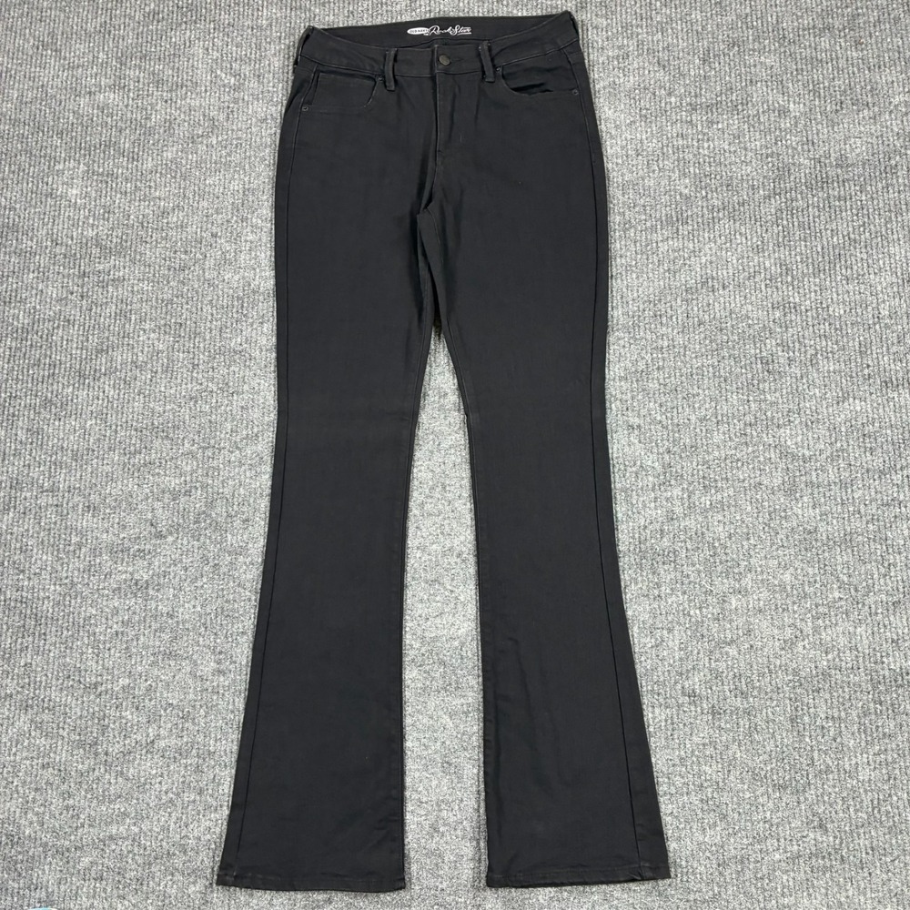 Old Navy Rockstar Womens Bootcut Jeans Size 10 Regular Black Denim Mid Rise
